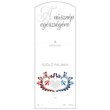 ZSONA DEKOR Pálinkás cimke A násznép egészségére Szőlő hosszú 5 db/csomag dekorációs kellék