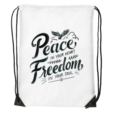 ZSONA DEKOR Peace in your heart - Sport táska fehér