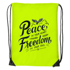 ZSONA DEKOR Peace in your heart - Sport táska sárga kézitáska és bőrönd