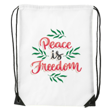 ZSONA DEKOR Peace is freedom - Sport táska fehér kézitáska és bőrönd