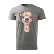 ZSONA DEKOR Póló Alpaka mintával - Szürke M méretben egyedi ajándék