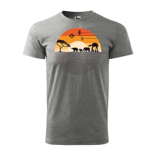 ZSONA DEKOR Póló Az elefántok legyenek veled mintával - Szürke S méretben egyedi ajándék