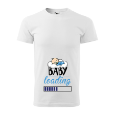 ZSONA DEKOR Póló Baby loading fiú mintával - Fehér S méretben egyedi ajándék