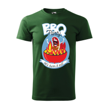 ZSONA DEKOR Póló BBQ party mintával - Zöld XXL méretben egyedi ajándék