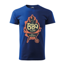 ZSONA DEKOR Póló BBQ time mintával - Kék XXXL méretben egyedi ajándék