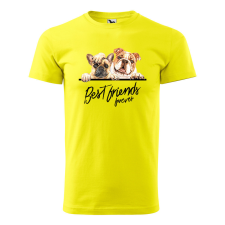 ZSONA DEKOR Póló Best friend mintával - Sárga M méretben egyedi ajándék