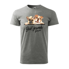 ZSONA DEKOR Póló Best friend mintával - Szürke L méretben egyedi ajándék