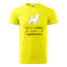 ZSONA DEKOR Póló Bichon mintával - Sárga S méretben egyedi ajándék