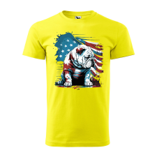 ZSONA DEKOR Póló Bulldog mintával - Sárga M méretben ajándéktárgy