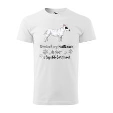 ZSONA DEKOR Póló Bullterrier mintával - Fehér M méretben egyedi ajándék