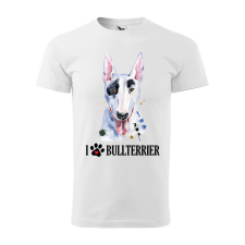 ZSONA DEKOR Póló Bullterrier mintával - Fehér M méretben egyedi ajándék