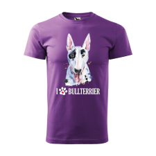 ZSONA DEKOR Póló Bullterrier mintával - Lila XL méretben v2 egyedi ajándék