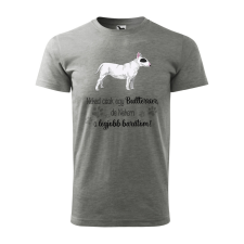ZSONA DEKOR Póló Bullterrier mintával - Szürke XL méretben v1 egyedi ajándék