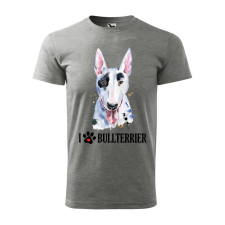 ZSONA DEKOR Póló Bullterrier mintával - Szürke XL méretben v2 egyedi ajándék