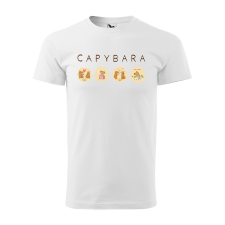 ZSONA DEKOR Póló Capybara mintával - Fehér XXL méretben egyedi ajándék