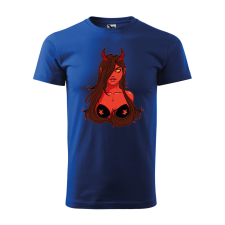 ZSONA DEKOR Póló Démon lány mintával - Kék XXXL méretben egyedi ajándék