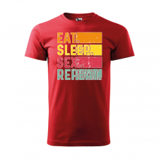 ZSONA DEKOR Póló Eat sleep sex repeat mintával - Piros XL méretben egyedi ajándék