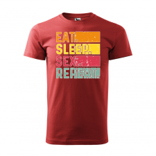 ZSONA DEKOR Póló Eat sleep sex repeat mintával - Terrakotta XXL méretben egyedi ajándék