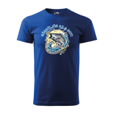 ZSONA DEKOR Póló Görbüljön a bot mintával - Kék XXL méretben egyedi ajándék