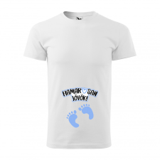 ZSONA DEKOR Póló Hamarosan jövök! Fiú mintával - Fehér S méretben egyedi ajándék