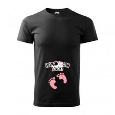 ZSONA DEKOR Póló Hamarosan jövök! Lány mintával - Fekete S méretben egyedi ajándék