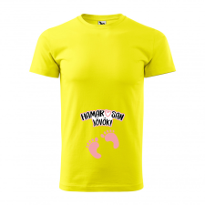 ZSONA DEKOR Póló Hamarosan jövök! Lány mintával - Sárga XL méretben egyedi ajándék