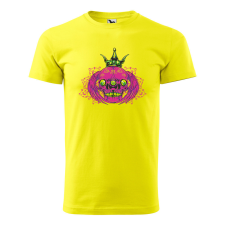 ZSONA DEKOR Póló Három szemű koponya mintával - Sárga S méretben egyedi ajándék