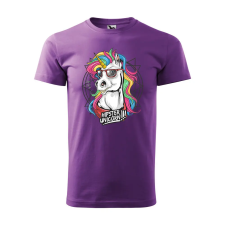 ZSONA DEKOR Póló Hipster unicorn mintával - Lila S méretben egyedi ajándék