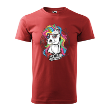 ZSONA DEKOR Póló Hipster unicorn mintával - Terrakotta L méretben egyedi ajándék