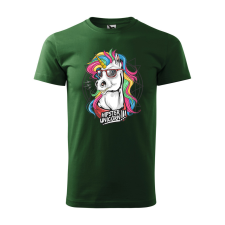 ZSONA DEKOR Póló Hipster unicorn mintával - Zöld XL méretben egyedi ajándék