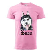 ZSONA DEKOR Póló Husky mintával - Rózsaszín XXL méretben v2 egyedi ajándék