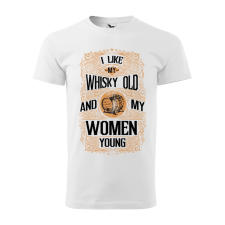 ZSONA DEKOR Póló I like my whisky mintával - Fehér XL méretben egyedi ajándék