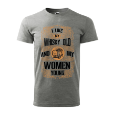 ZSONA DEKOR Póló I like my whisky mintával - Szürke XXXL méretben egyedi ajándék