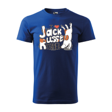ZSONA DEKOR Póló I love Jack Russel mintával - Kék XL méretben egyedi ajándék