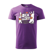 ZSONA DEKOR Póló I love Jack Russel mintával - Lila M méretben egyedi ajándék