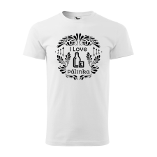 ZSONA DEKOR Póló I love pálinka mintával - Fehér M méretben egyedi ajándék