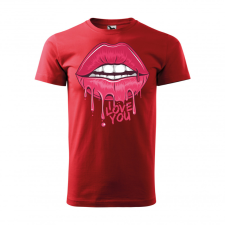 ZSONA DEKOR Póló I love you mintával - Piros XL méretben v1068 egyedi ajándék