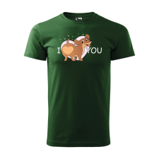 ZSONA DEKOR Póló I love you mintával - Zöld L méretben v1 egyedi ajándék