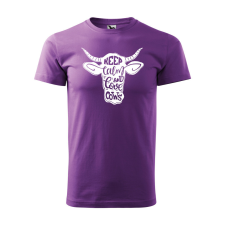 ZSONA DEKOR Póló Keep calm and love cows mintával - Lila L méretben egyedi ajándék