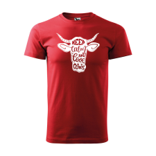 ZSONA DEKOR Póló Keep calm and love cows mintával - Piros S méretben egyedi ajándék