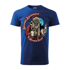 ZSONA DEKOR Póló Kellemes karácsonyt te mocskos állat mintával - Kék XXXL méretben egyedi ajándék