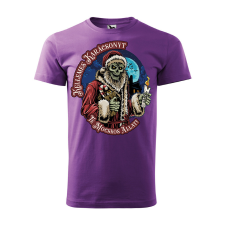 ZSONA DEKOR Póló Kellemes karácsonyt te mocskos állat mintával - Lila XXL méretben egyedi ajándék