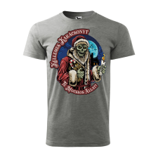 ZSONA DEKOR Póló Kellemes karácsonyt te mocskos állat mintával - Szürke S méretben egyedi ajándék