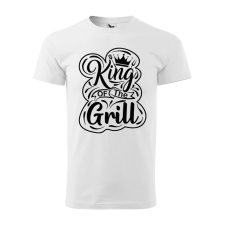 ZSONA DEKOR Póló King of the grill mintával - Fehér XXXL méretben egyedi ajándék