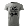 ZSONA DEKOR Póló King of the grill mintával - Szürke M méretben