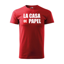 ZSONA DEKOR Póló La casa de papel V2 mintával - Piros XXXL méretben egyedi ajándék