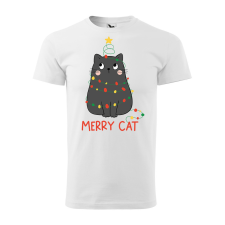 ZSONA DEKOR Póló Merry Cat mintával - Fehér XL méretben egyedi ajándék
