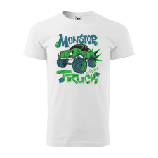 ZSONA DEKOR Póló Monster truck mintával - Fehér L méretben egyedi ajándék