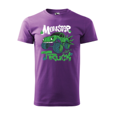 ZSONA DEKOR Póló Monster truck mintával - Lila L méretben egyedi ajándék