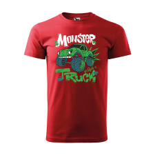 ZSONA DEKOR Póló Monster truck mintával - Piros M méretben egyedi ajándék